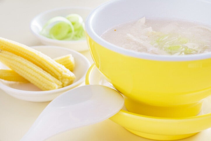 โจ๊กหมูสับกับข้าวโพด