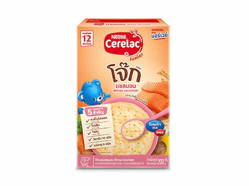 ซีรีแล็ค จูเนียร์ โจ๊ก (Cerelac Junior) รสแซลมอน 200 กรัม - กล่องด้านหน้า