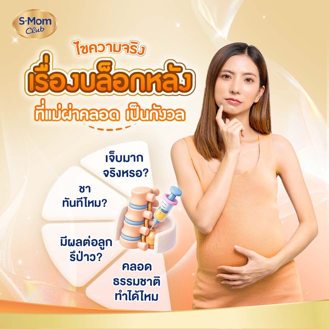ภาพอินโฟกราฟิกไขความจริงเรื่องบล็อกหลังที่แม่ผ่าคลอดเป็นกังวล