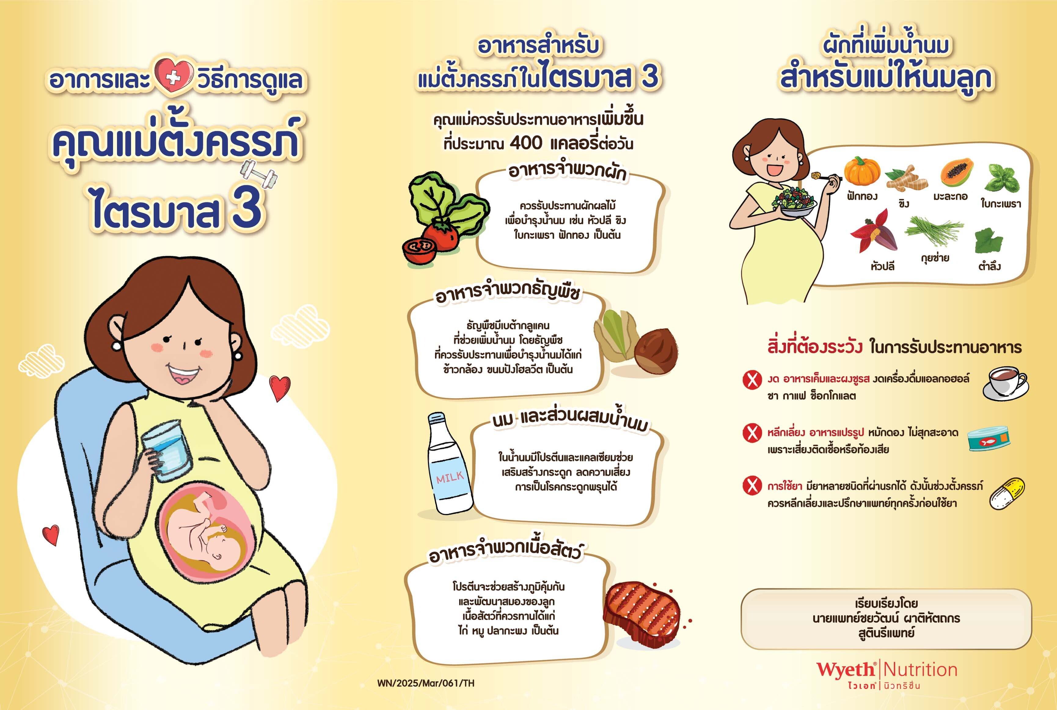 อาหารสำหรับแม่ตั้งครรภ์ในไตรมาส 3