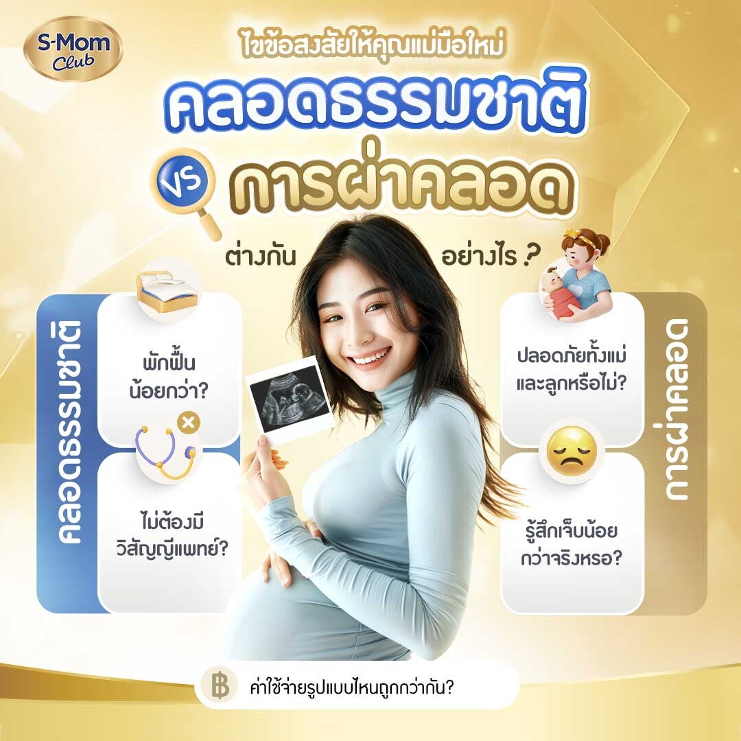 คลอดธรรมชาติ VS การผ่าคลอด ต่างกันอย่างไร