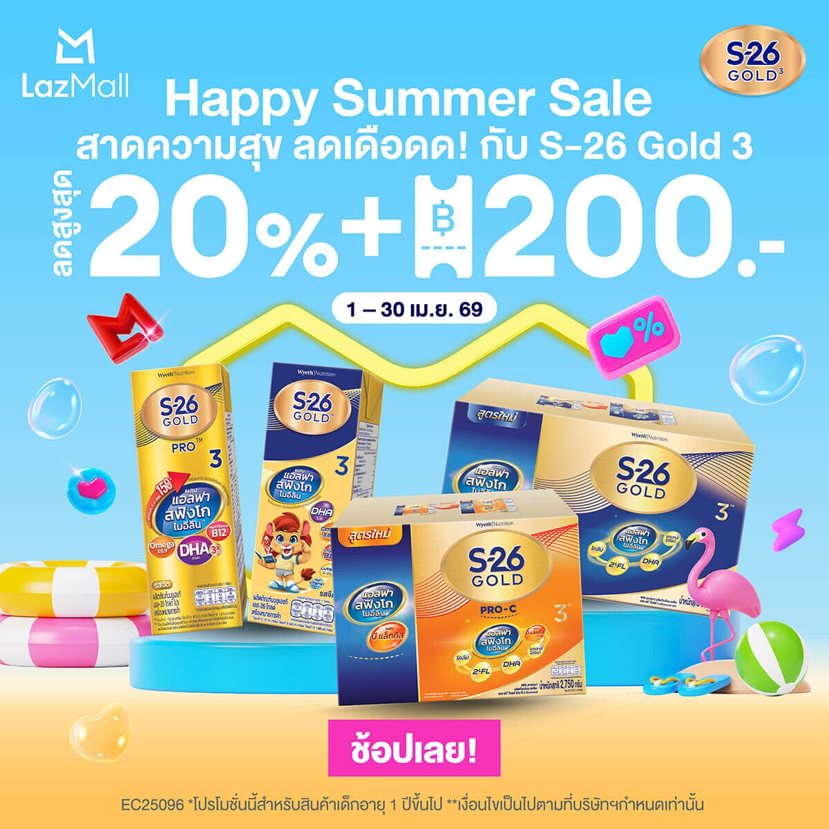 Happy Summer Sale ลดเดือดดด! กับ S-26 Gold 3 ที่ Lazada