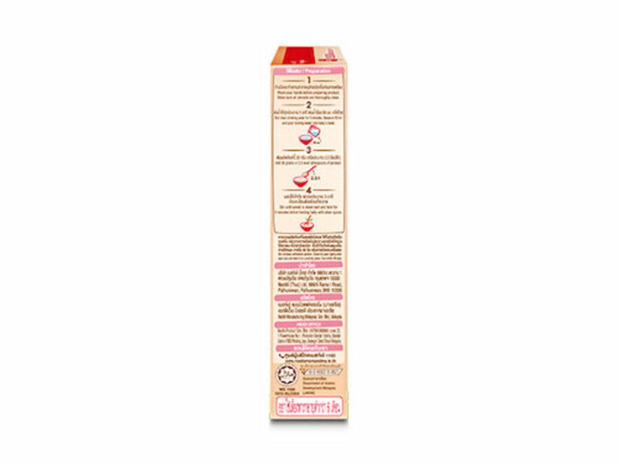 วิธีเตรียม ซีรีแล็ค จูเนียร์ โจ๊ก (Cerelac Junior) รสแซลมอน 200 กรัม - กล่องด้านซ้าย