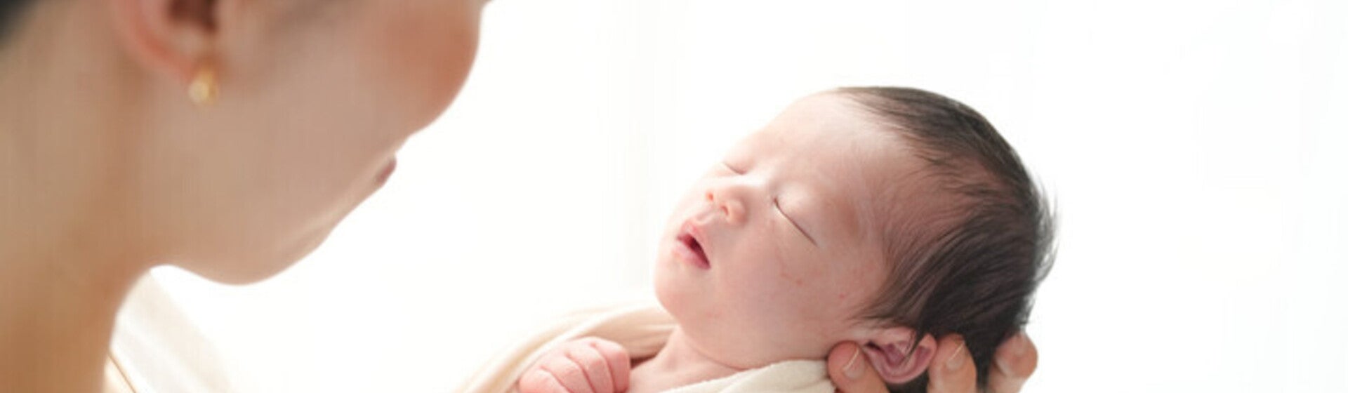 Woman holding a baby